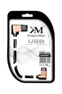 Kabel USB - wtyk kątowy typu C 1m 3A Kruger&Matz Kruger&Matz