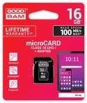 Karta pamięci microSD 16GB UHS-I Goodram z adapterem Goodram