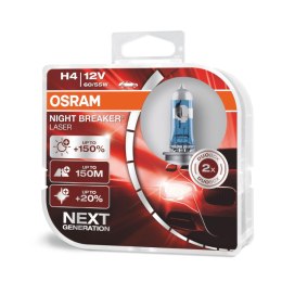 O-64193NL-HCB Żarówki halogenowe Osram H4 12V 60/55W P43t Night Breaker Laser +150% / 2 sztuki Osram