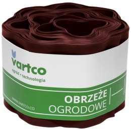 Obrzeże ogrodowe faliste 10cm x9m Vartco brązowe Agaplast