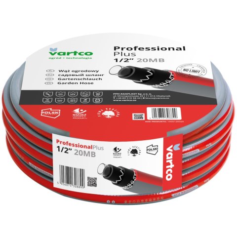 Wąż ogrodowy Vartco Professional Plus 1/2" 20m Agaplast