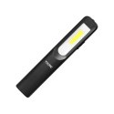 Latarka warsztatowa LED 3W 200lm + 3W 150lm, 1200mah, 3 tryby: 100%, 50%, dioda frontowa, magnes, zawiesie Orno