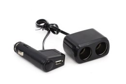 01029 Rozgałęźnik, rozgałęziacz zapalniczki SOC1, 2+1 USB AMiO