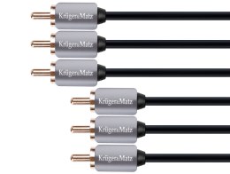 Kabel 3RCA-3RCA component 1.8m Kruger&Matz Kruger&Matz