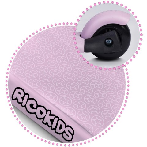 Hulajnoga trójkołowa Ricokids Cubi - różowa Ricokids Hulajnoga trójkołowa Ricokids Cubi - różowa Ricokids