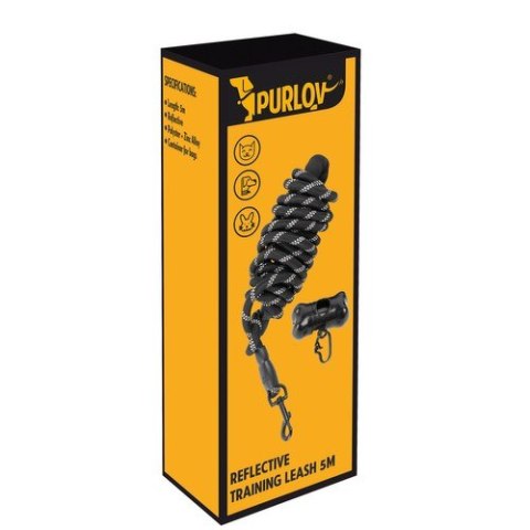 Smycz treningowa odblaskowa 5m Purlov 21655 PURLOV Smycz treningowa odblaskowa 5m Purlov 21655 PURLOV
