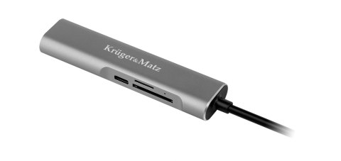 Adapter (HUB) USB typu C na HDMI/USB3.0/SD/MicroSD/C port Kruger&Matz