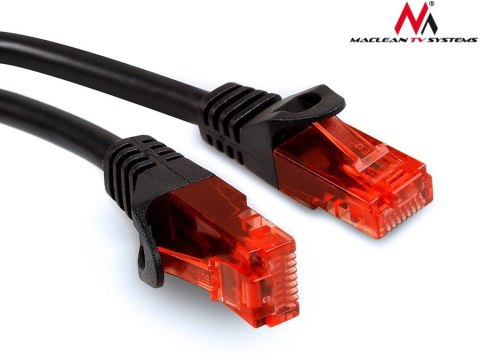 Przewód kabel patchcord UTP Maclean, wtyk-wtyk, cat6, 15m, czarny, MCTV-739 Maclean