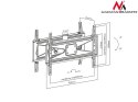 Uchwyt Maclean, Uniwersalny, Na dwa telewizory, Przód/tył, 23-70", Max vesa 600x400, PROFI MARKET SYSTEM, Czarny, 50kg, MC-703 Maclean