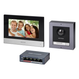 HIKVISION DS-KIS602(B) zestaw wideodomofonowy PoE jednorodzinny z monitorem dotykowym 7