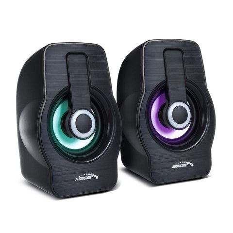 Głośniki komputerowe Audiocore, 6W, USB, Black, AC855 B Audiocore