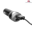 Ładowarka samochodowa max4,8A 2xUSB Maclean Energy MCE157 Qualcomm Quick Charge QC 3.0 plus kabel 1.5m Silver Maclean