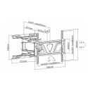 Uchwyt do telewizora lub monitora Maclean, max VESA 600x400, płaski, odległość od ściany 41-475mm, 37-80", 45kg, czarny, MC-832 Maclean