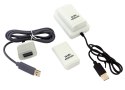 KX7B 2x bateria xbox 360 kabel usb white ATL