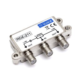 RDZ-211 Dwukrotny zewnętrzny rozgałęźnik RF 5-862 MHz 4,0 dB F Poziom Outdoor TELKOM TELMOR TELKOM TELMOR