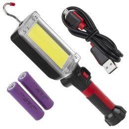 Lampa warsztatowa magnetyczna COB Maclean, 2x1200mAh, 700lm, USB Typ-C/Micro USB, MCE307 Maclean