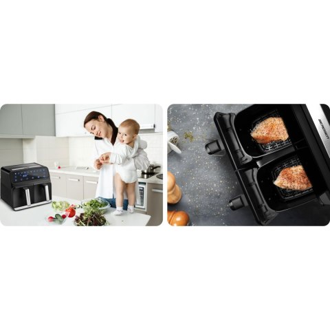 Frytkownica beztłuszczowa Air fryer BD-653 czarno-srebrna Berdsen Frytkownica beztłuszczowa Air fryer BD-653 czarno-srebrna Berdsen