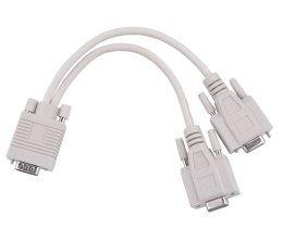 Adapter VGA (15pin męski) -2x (15pin żeński) LP