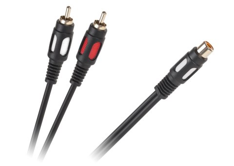 Kabel 1RCA gniazdo - 2 wtyki RCA 25cm LP