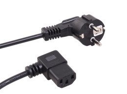 Kabel zasilający Maclean, kątowy, 3 pin, wtyk EU, 3m, MCTV-803 Maclean