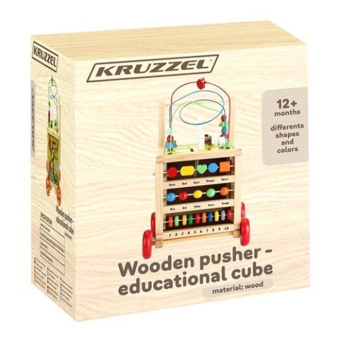 Pchacz drewniany- Kostka edukacyjna 22606 KRUZZEL Pchacz drewniany- Kostka edukacyjna 22606 KRUZZEL