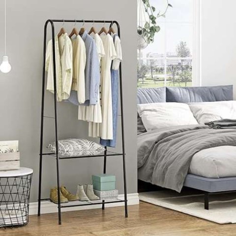 Wieszak na ubrania - stojak z półką na buty 22258 RUHHY Wieszak na ubrania - stojak z półką na buty 22258 RUHHY