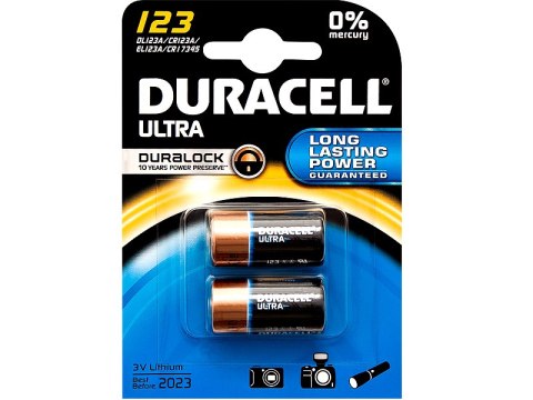 8702# Bateria litowa 3v`cr123 duracell blister 2sztuki Blow