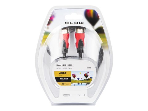 92-051# Przyłącze hdmi-hdmi red 4k 1.0m proste Blow