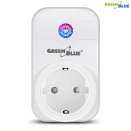 Zdalnie sterowane gniazdko WiFi Android iOS Alexa Google Home timer GreenBlue GB155G max 2000W 8 programów GreenBlue