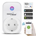 Zdalnie sterowane gniazdko WiFi Android iOS Alexa Google Home timer GreenBlue GB155G max 2000W 8 programów GreenBlue