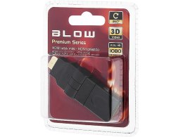 92-114# Przejscie hdmi wtyk mini- hdmi gniazdo kątowe skręcane Blow