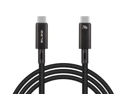 66-160# Przyłącze usb-c - usb-c 4.0 40gbps 240w 1,0m czarne plecionka Blow