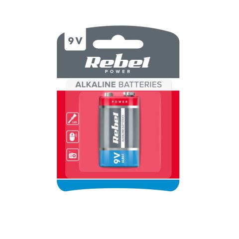 Baterie alkaliczne REBEL 9V 6LR61 Rebel