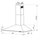 Okap kuchenny kominowy 60 cm Berdsen BT-214 czarny Berdsen