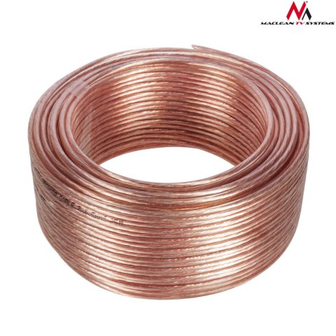 Kabel Maclean, Głośnikowy, Transparent PVC, 2*1.5mm2 / 48*0.20CCA 3,5*7,0mm, 50m, MCTV-511 Maclean Kabel Maclean, Głośnikowy, Transparent PVC, 2*1.5mm2 / 48*0.20CCA 3,5*7,0mm, 50m, MCTV-511 Maclean