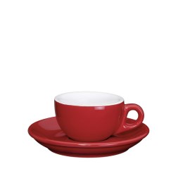 Porcelanowa filiżanka do espresso ze spodkiem, 50 ml, czerwona Cilio