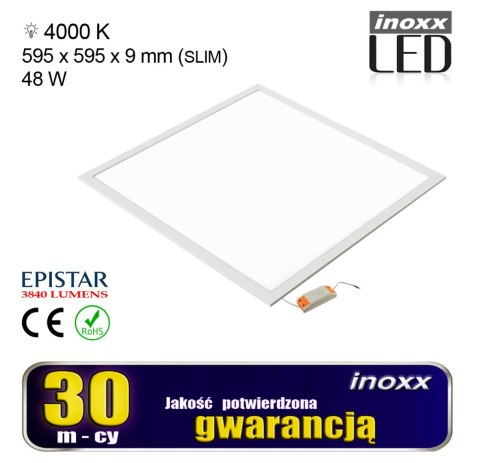 Panel led 60x60 48w lampa sufitowa kaseton 4000k neutralny NVOX