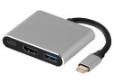 ADAPTER TRACER A-1, USB-C, HDMI 4K, USB 3.0, PDW 100W TRACER