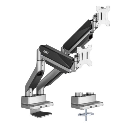 Uchwyt biurkowy na dwa monitory uniwersalny Ergo Office, sprężyna gazowa 17"-35" 15kg, VESA 75x75 / 100x100, ER-446 Ergo Office