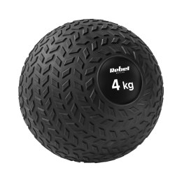 Mała piłka lekarska do ćwiczeń rehabilitacyjna Slam Ball 23cm 4kg, REBEL ACTIVE Rebel