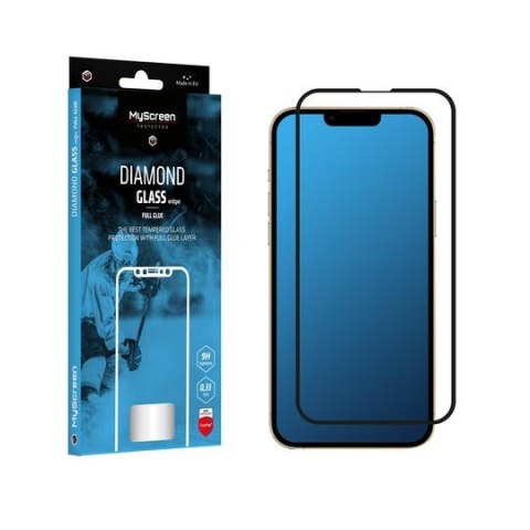 Szkło ochronne MyScreen DIAMOND GLASS LITE edge FULL GLUE czarne Apple iPhone 13/13 Pro 6.1" LP