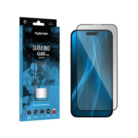 Szkło ochronne MyScreen DIAMOND GLASS LITE edge FULL GLUE czarne Apple iPhone 14 Pro 6.1" LP