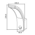 Lampa LED z czujnikiem ruchu Maclean, czujnik PIR, kolor czarny, 10W, IP54, 750lm, barwa neutralna biała (4000K) MCE244 B Maclean