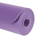 Mata gimnastyczna do ćwiczeń joga, pilates, fitness, 183x61cm, grubość 1cm, materiał NBR, fioletowa, REBEL ACTIVE Rebel