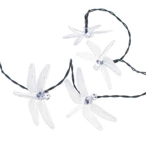 Lampki ogrodowe solarne ważki 6,5m 30LED ciepły biały Lampki ogrodowe solarne ważki 6,5m 30LED ciepły biały