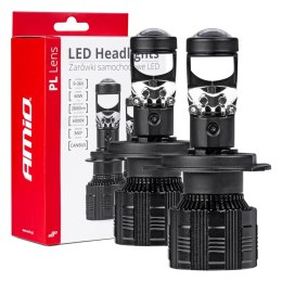 Żarówki samochodowe led pl lens soczewka h4 amio-03667 AMiO