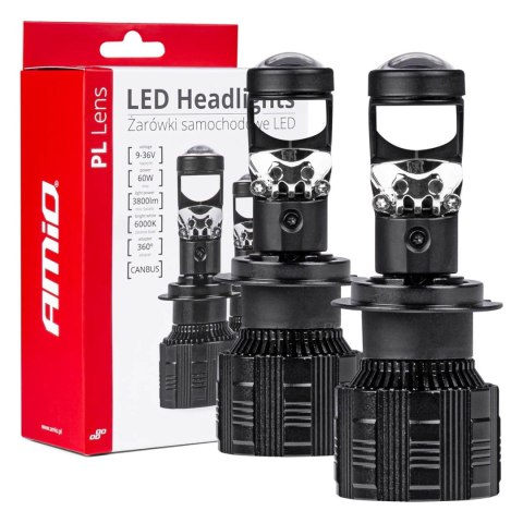 Żarówki samochodowe led pl lens soczewka h7 amio-03668 AMiO