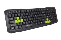 EGK102G Esperanza klawiatura przewod. gaming usb aspis zielona Esperanza