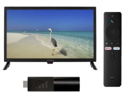 Telewizor nvox digital hdtv led 24cali z tunerem dvbt/t2 hevc/h.265 12/24/230v + xiaomi mi stick smart NVOX