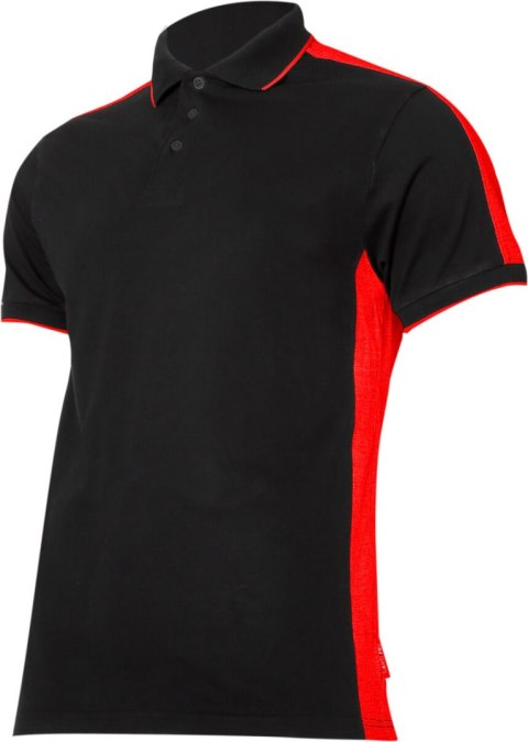 Koszulka polo 190g/m2, czarno-czerwona, "2xl", ce, lahti Lahti Pro